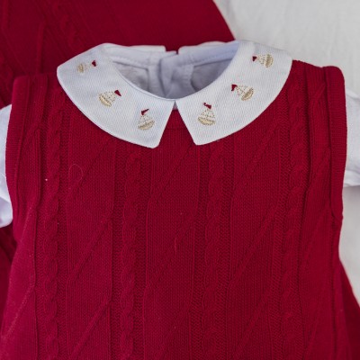  Saída de Maternidade Allan Barquinho Bege -  Vermelho